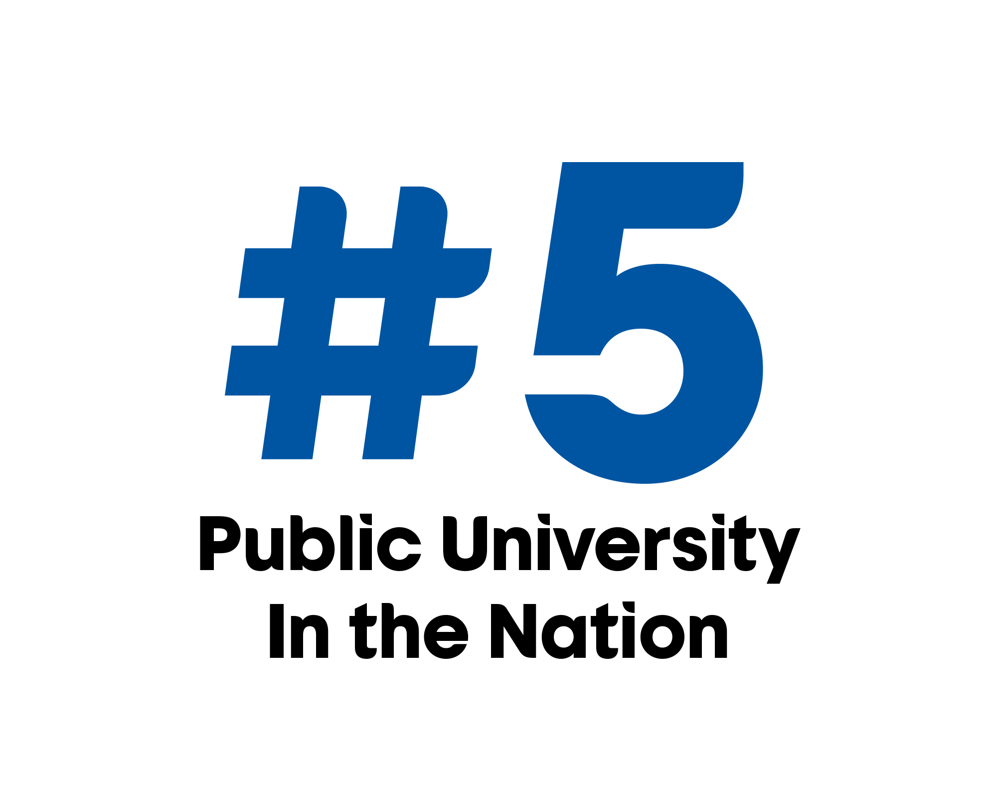 #5 Public University in the Nation by Wall Street Journal ranking.