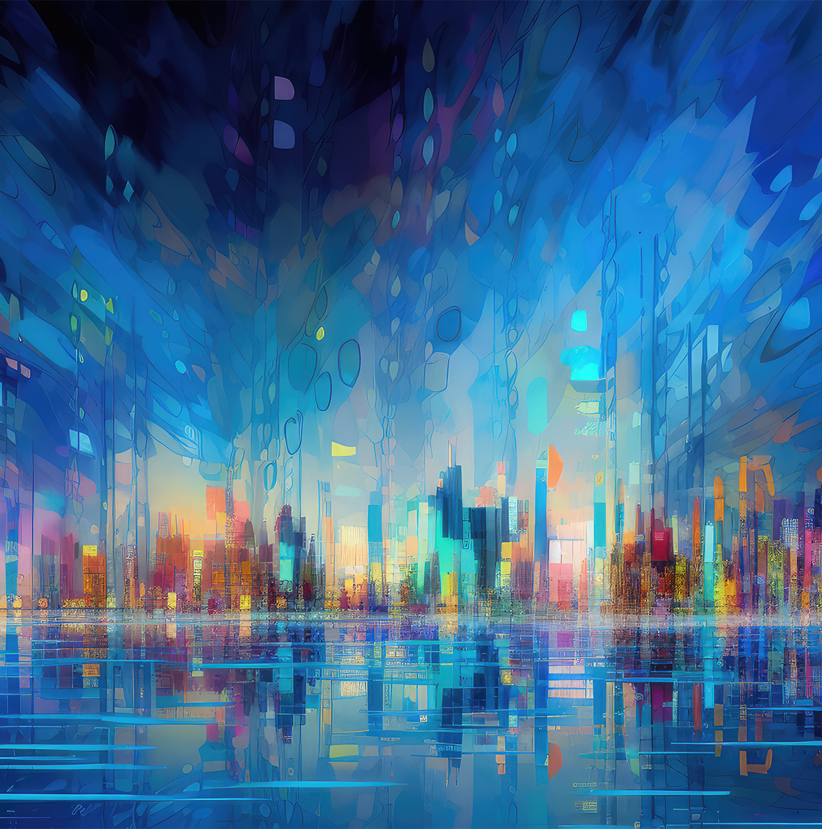 decorative blue image