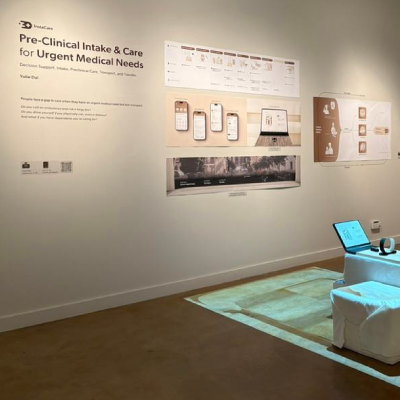 Website Wireframe in a gallery setting.