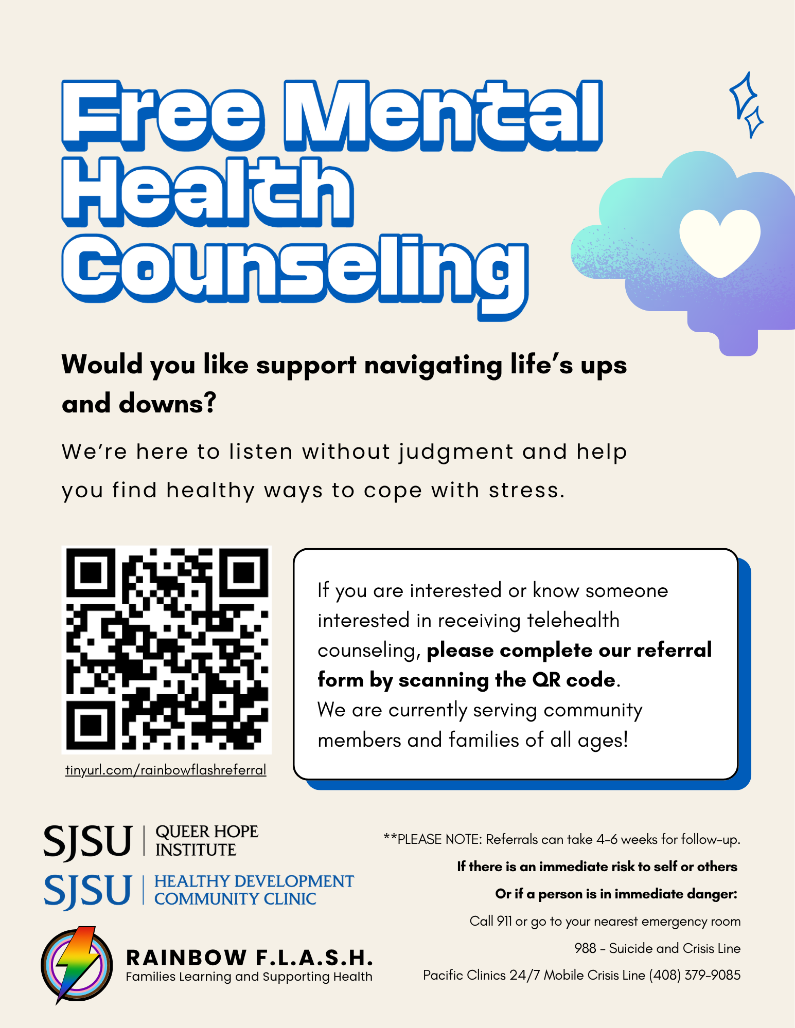 mental health counseling flyer