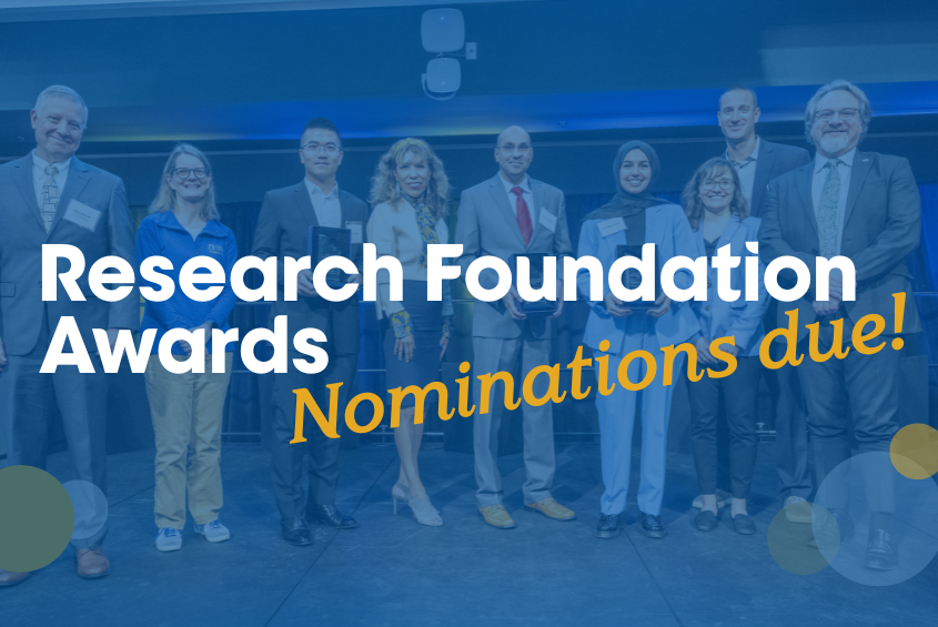 Research Foundation Faculty Awards nominations are due soon!