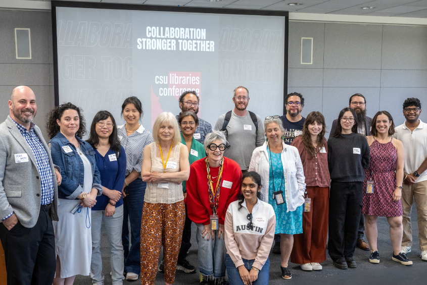 Staff of the Dr. Martin Luther King, Jr. Library pose for a photo.